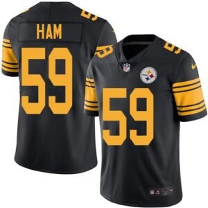 Nike Pittsburgh Steelers #59 Jack Ham Black Stitched NFL Limited Rush Jersey