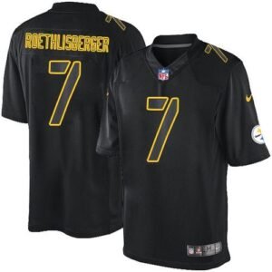 Nike Pittsburgh Steelers #7 Ben Roethlisberger Black Stitched NFL Impact Limited Jersey