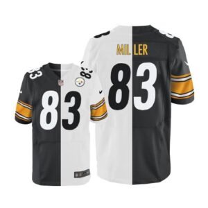 Nike Pittsburgh Steelers #83 Heath Miller White/Black Stitched NFL Elite Split Jersey