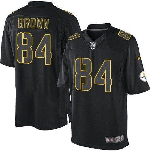 Nike Pittsburgh Steelers #84 Antonio Brown Black Stitched NFL Impact Limited Jersey