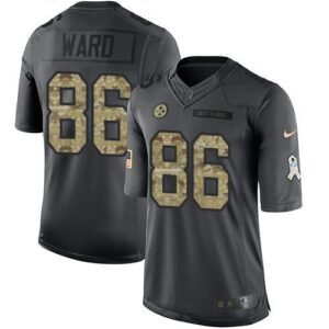 Nike Pittsburgh Steelers #86 Hines Ward Black Stitched NFL Limited 2016 Salute to Service Jersey