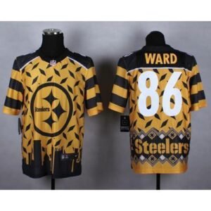 Nike Pittsburgh Steelers #86 Hines Ward Gold Stitched NFL Elite Noble Fashion Jersey
