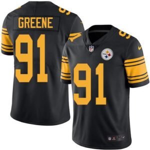 Nike Pittsburgh Steelers #91 Kevin Greene Black Stitched NFL Limited Rush Jersey
