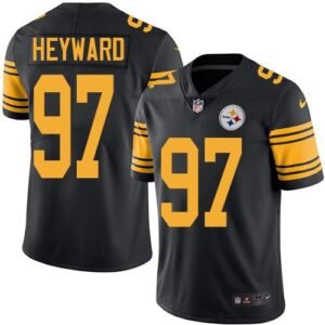 Nike Pittsburgh Steelers #97 Cameron Heyward Black Stitched NFL Limited Rush Jersey