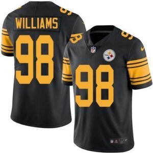 Nike Pittsburgh Steelers #98 Vince Williams Black Stitched NFL Limited Rush Jersey