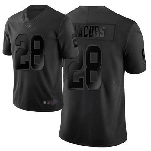 Nike Raiders #28 Josh Jacobs Black Stitched NFL Limited City Edition Jersey