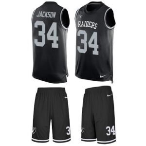 Nike Raiders #34 Bo Jackson Black Team Color Stitched NFL Limited Tank Top Suit Jersey
