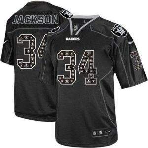 Nike Raiders #34 Bo Jackson New Lights Out Black Stitched NFL Elite Jersey
