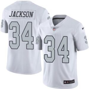 Nike Raiders #34 Bo Jackson White Stitched NFL Limited Rush Jersey