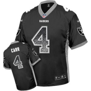 Nike Raiders #4 Derek Carr Black Stitched NFL Elite Drift Fashion Jersey