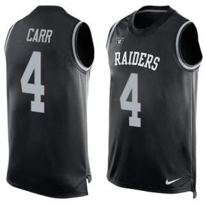 Nike Raiders #4 Derek Carr Black Team Color Stitched NFL Limited Tank Top Jersey