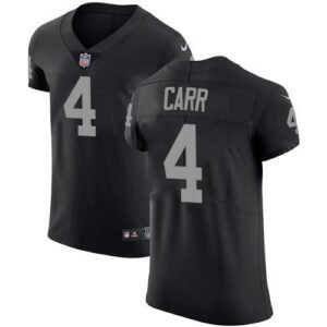 Nike Raiders #4 Derek Carr Black Team Color Stitched NFL Vapor Untouchable Elite Jersey