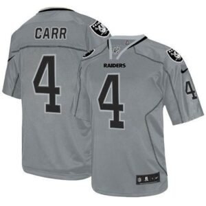 Nike Raiders #4 Derek Carr Lights Out Grey Stitched NFL Elite Jersey