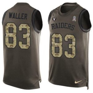 Nike Raiders #83 Darren Waller Green Stitched NFL Limited Salute To Service Tank Top Jersey