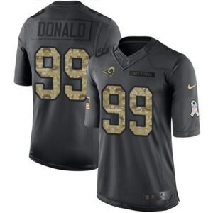 Nike Rams #99 Aaron Donald Black Stitched NFL Limited 2016 Salute To Service Jersey