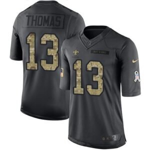 Nike Saints #13 Michael Thomas Black Stitched NFL Limited 2016 Salute To Service Jersey