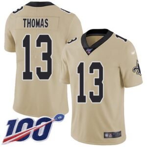 Nike Saints #13 Michael Thomas Gold Stitched NFL Limited Inverted Legend 100th Season Jersey