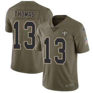 Nike Saints #13 Michael Thomas Olive Stitched NFL Limited 2017 Salute To Service Jersey