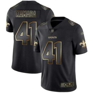 Nike Saints #41 Alvin Kamara Black/Gold Stitched NFL Vapor Untouchable Limited Jersey