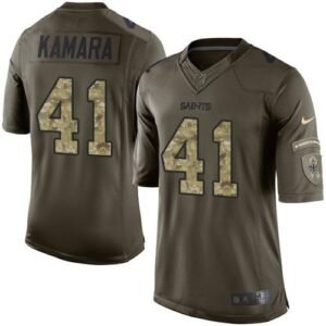 Nike Saints #41 Alvin Kamara Green Stitched NFL Limited 2015 Salute To Service Jersey