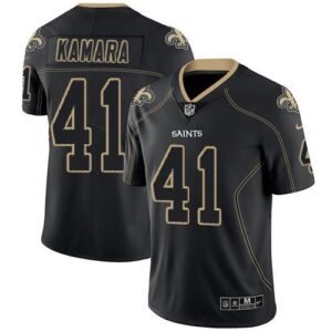 Nike Saints #41 Alvin Kamara Lights Out Black Stitched NFL Limited Rush Jersey