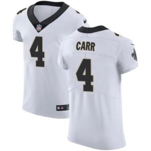Nike Saints #4 Derek Carr White Stitched NFL Vapor Untouchable Elite Jersey