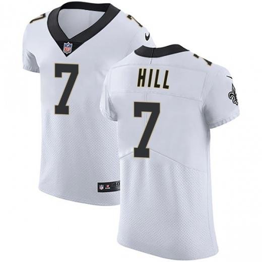 Nike Saints #7 Taysom Hill White Stitched NFL Vapor Untouchable Elite Jersey