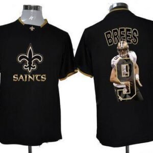 Nike Saints #9 Drew Brees Black NFL Game All Star Fashion Jersey