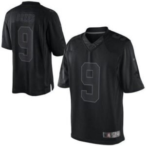 Nike Saints #9 Drew Brees Black Stitched NFL Drenched Limited Jersey