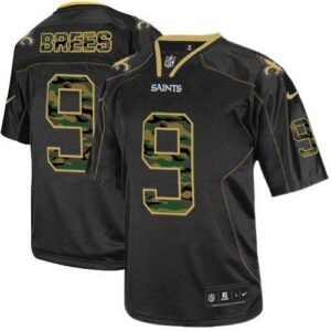 Nike Saints #9 Drew Brees Black Stitched NFL Elite Camo Fashion Jersey
