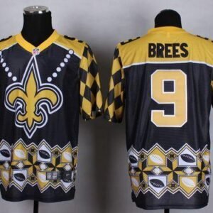 Nike Saints #9 Drew Brees Black Stitched NFL Elite Noble Fashion Jersey
