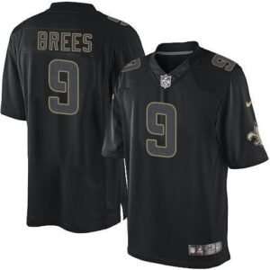 Nike Saints #9 Drew Brees Black Stitched NFL Impact Limited Jersey