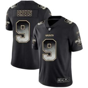Nike Saints #9 Drew Brees Black Stitched NFL Vapor Untouchable Limited Smoke Fashion Jersey