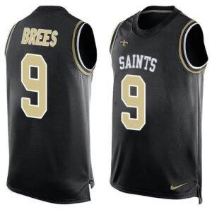 Nike Saints #9 Drew Brees Black Team Color Stitched NFL Limited Tank Top Jersey