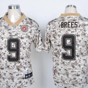 Nike Saints #9 Drew Brees Camo USMC Stitched NFL Elite Jersey