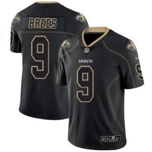 Nike Saints #9 Drew Brees Lights Out Black Stitched NFL Limited Rush Jersey