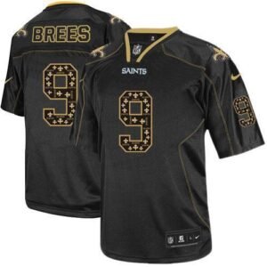Nike Saints #9 Drew Brees New Lights Out Black Stitched NFL Elite Jersey