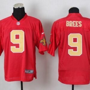 Nike Saints #9 Drew Brees Red Stitched NFL Elite QB Practice Jersey