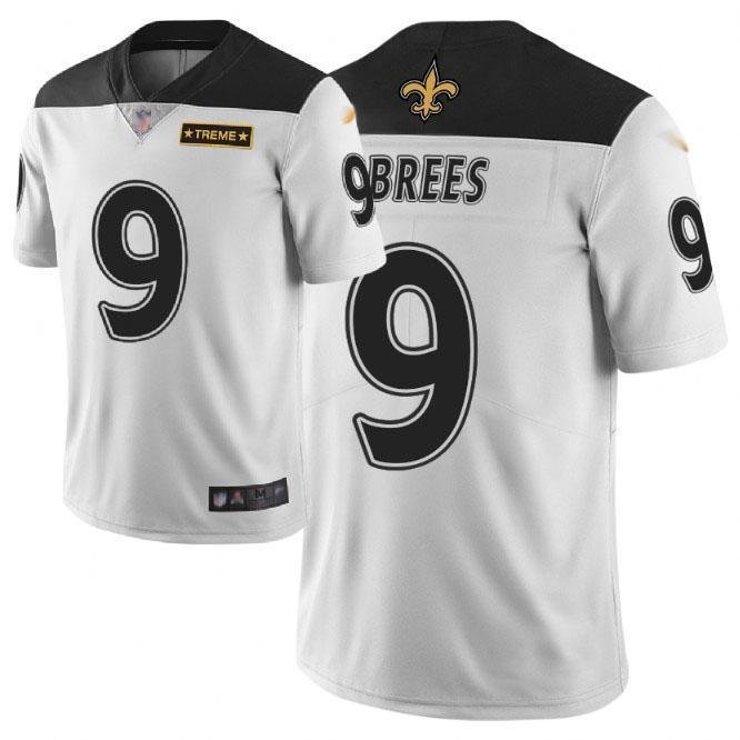 Nike Saints #9 Drew Brees White Stitched NFL Limited City Edition Jersey