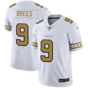 Nike Saints #9 Drew Brees White Stitched NFL Limited Team Logo Fashion Jersey