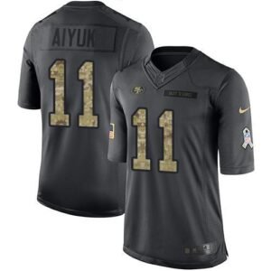 Nike San Francisco 49ers #11 Brandon Aiyuk Black Stitched NFL Limited 2016 Salute to Service Jersey