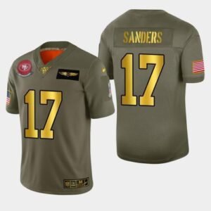 Nike San Francisco 49ers #17 Emmanuel Sanders Olive Gold 2019 Salute to Service NFL 100 Limited Jersey