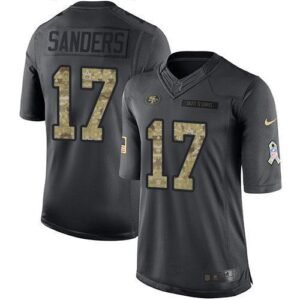 Nike San Francisco 49ers #17 Emmanuel Sanders Black Stitched NFL Limited 2016 Salute to Service Jersey