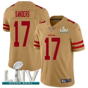 Nike San Francisco 49ers #17 Emmanuel Sanders Gold Super Bowl LIV 2020 Stitched NFL Limited Inverted Legend Jersey