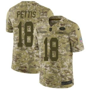 Nike San Francisco 49ers #18 Dante Pettis Camo Stitched NFL Limited 2018 Salute To Service Jersey