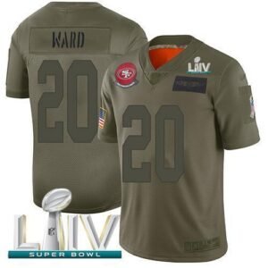 Nike San Francisco 49ers #20 Jimmie Ward Camo Super Bowl LIV 2020 Stitched NFL Limited 2019 Salute To Service Jersey