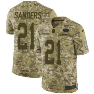 Nike San Francisco 49ers #21 Deion Sanders Camo Stitched NFL Limited 2018 Salute To Service Jersey