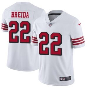 Nike San Francisco 49ers #22 Matt Breida White Rush Stitched NFL Vapor Untouchable Limited Jersey