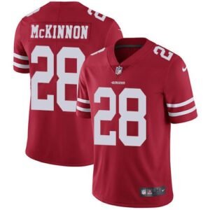 Nike San Francisco 49ers #28 Jerick McKinnon Red Team Color Stitched NFL Vapor Untouchable Limited Jersey