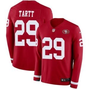 Nike San Francisco 49ers #29 Jaquiski Tartt Red Team Color Stitched NFL Limited Therma Long Sleeve Jersey